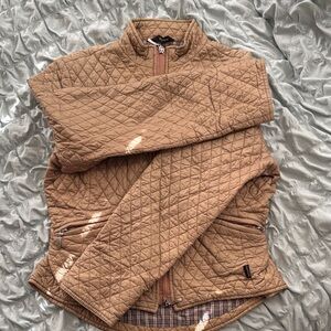 Barbour Camel Quilted Puffer Jacket